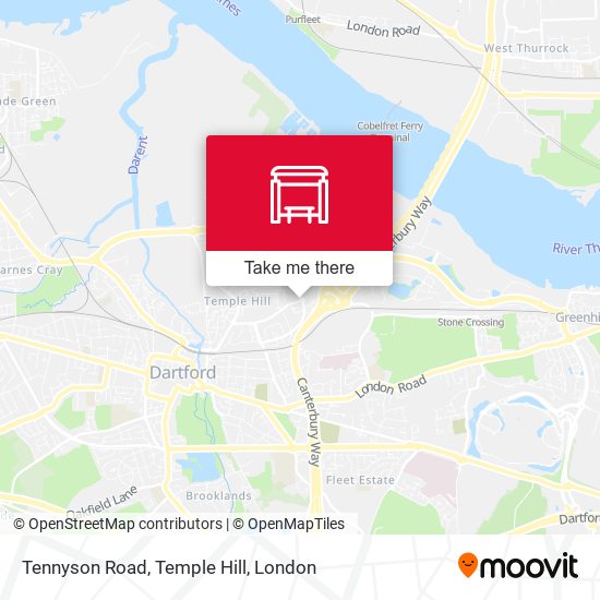Tennyson Road, Temple Hill map