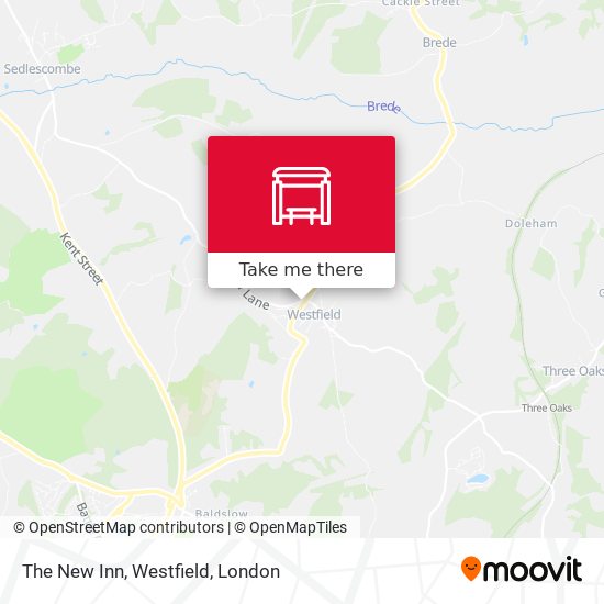 The New Inn, Westfield map