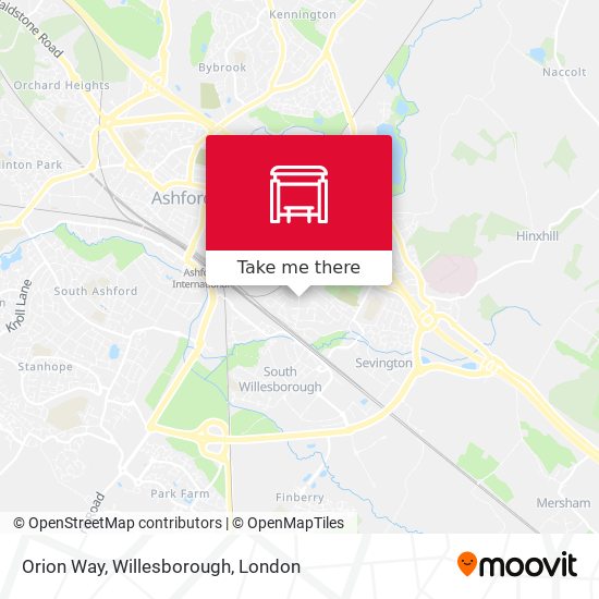 Orion Way, Willesborough map
