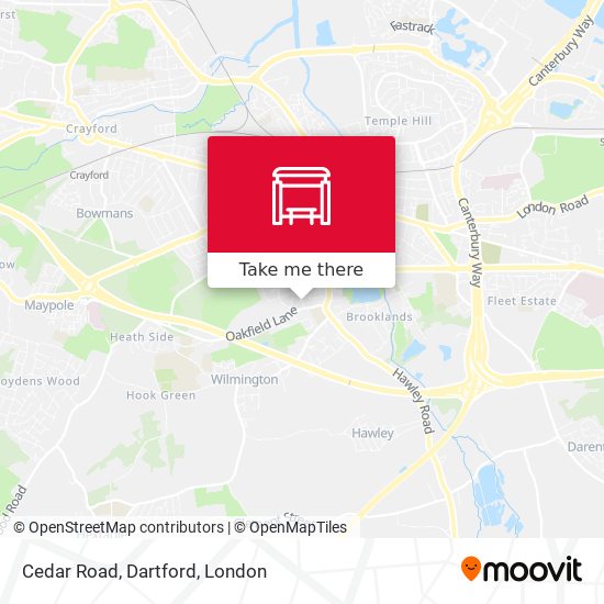 Cedar Road, Dartford map