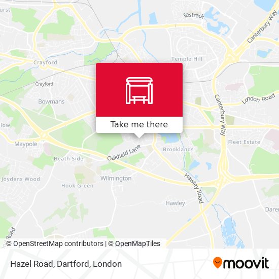 Hazel Road, Dartford map