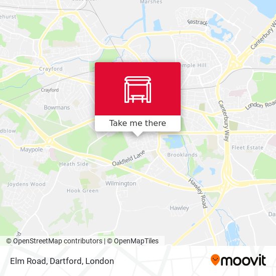 Elm Road, Dartford map