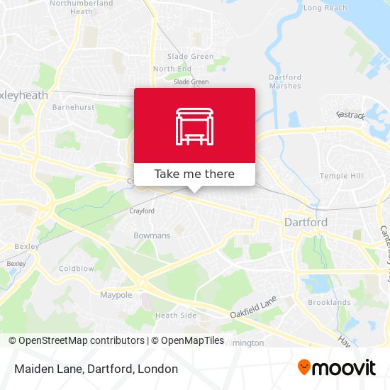 Maiden Lane, Dartford map