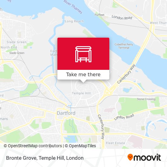 Bronte Grove, Temple Hill map