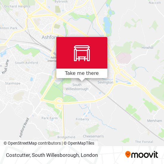 Costcutter, South Willesborough map
