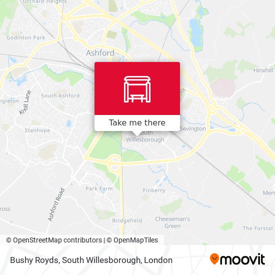 Bushy Royds, South Willesborough map