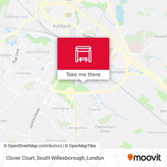 Clover Court, South Willesborough map