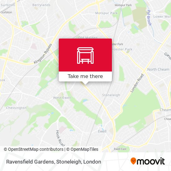 Ravensfield Gardens, Stoneleigh map