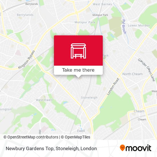 Newbury Gardens Top, Stoneleigh map
