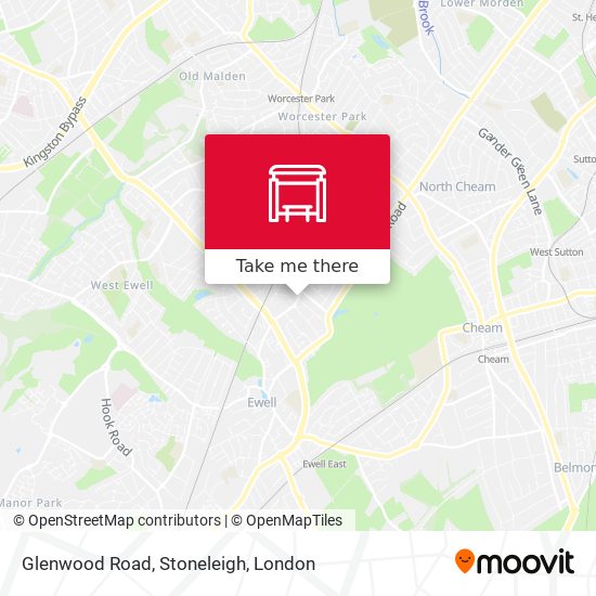 Glenwood Road, Stoneleigh map