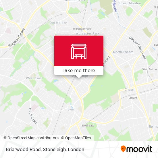 Briarwood Road, Stoneleigh map