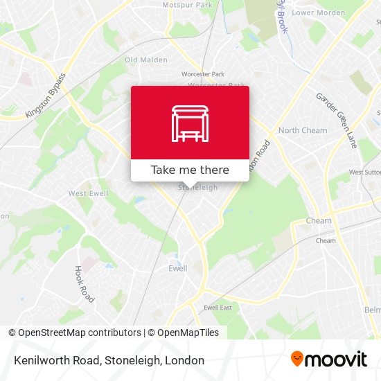 Kenilworth Road, Stoneleigh map