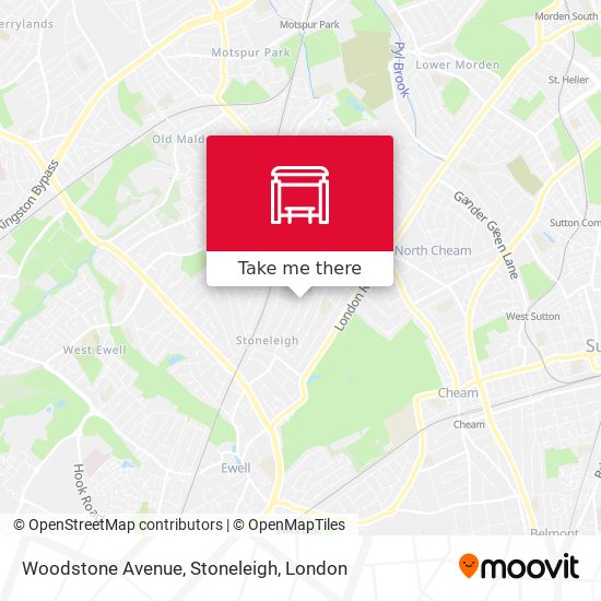 Woodstone Avenue, Stoneleigh map