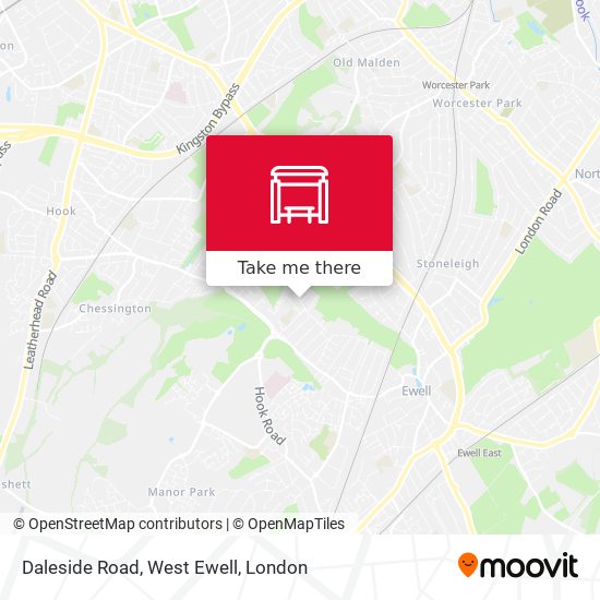 Daleside Road, West Ewell map