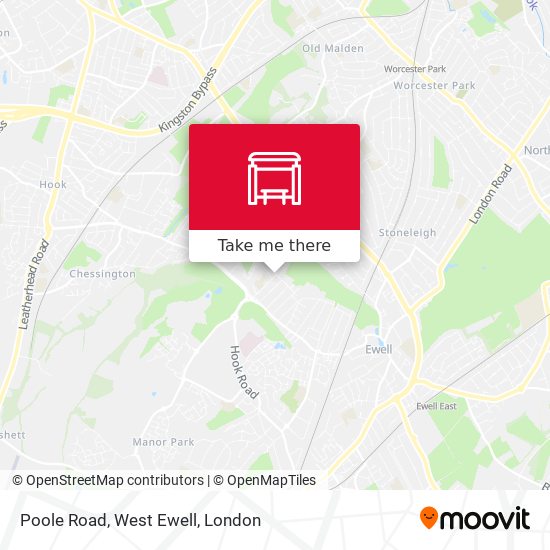 Poole Road, West Ewell map