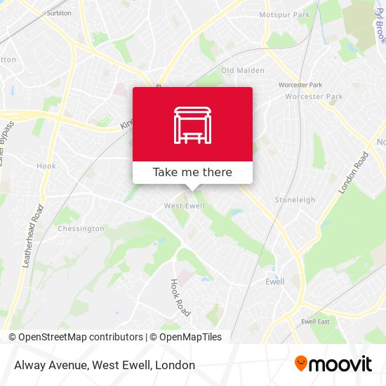 Alway Avenue, West Ewell map