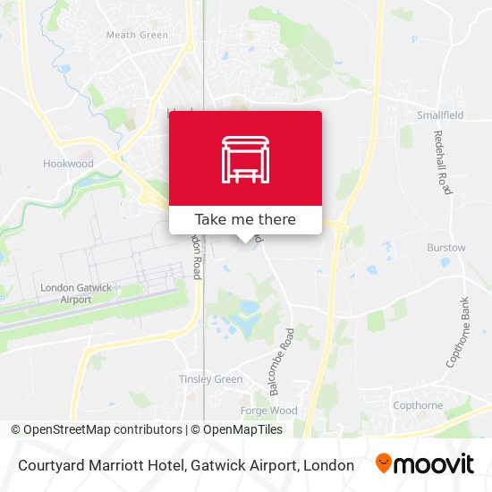 Courtyard Marriott Hotel, Gatwick Airport map