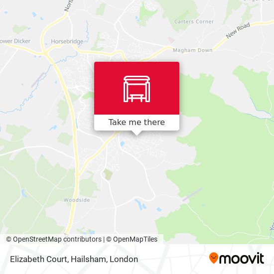 Elizabeth Court, Hailsham map