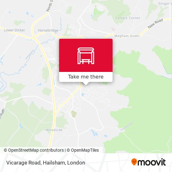 Vicarage Road, Hailsham map