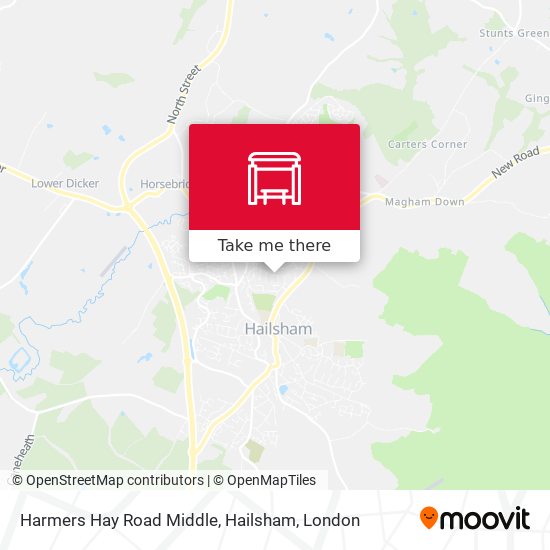 Harmers Hay Road Middle, Hailsham map