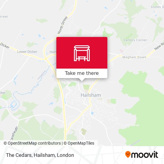 The Cedars, Hailsham map