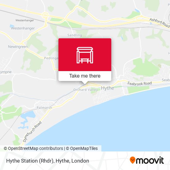 Hythe Station (Rhdr), Hythe map