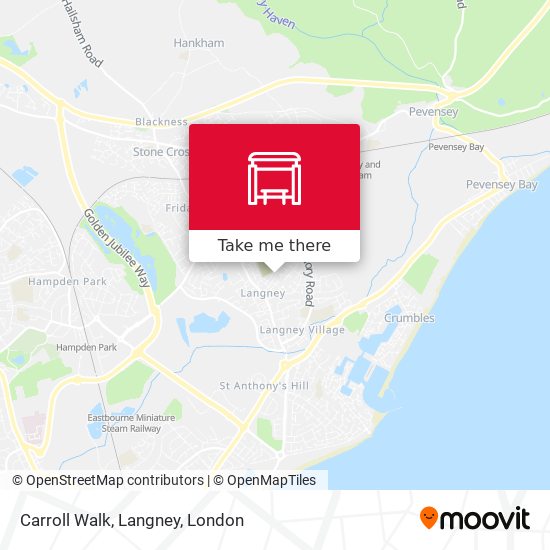 Carroll Walk, Langney map