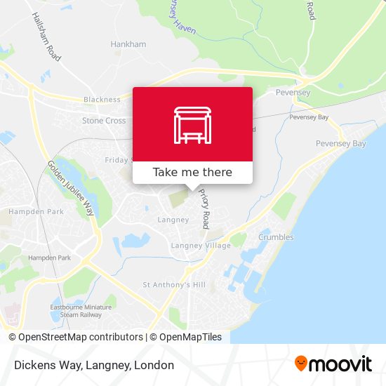 Dickens Way, Langney map