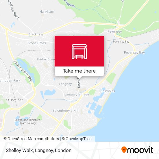 Shelley Walk, Langney map