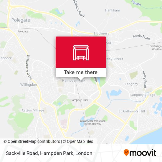 Sackville Road, Hampden Park map