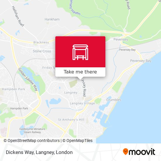 Dickens Way, Langney map