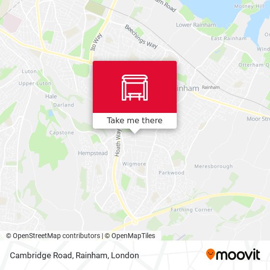 Cambridge Road, Rainham map
