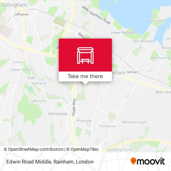Edwin Road Middle, Rainham map