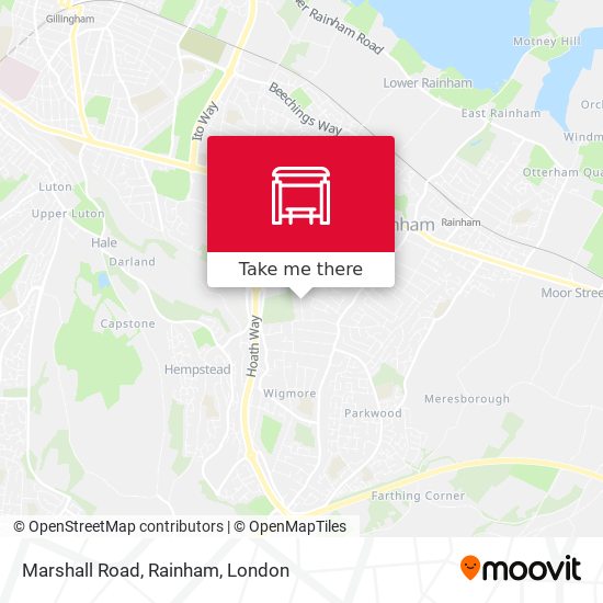 Marshall Road, Rainham map