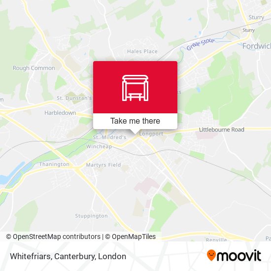 Whitefriars, Canterbury map