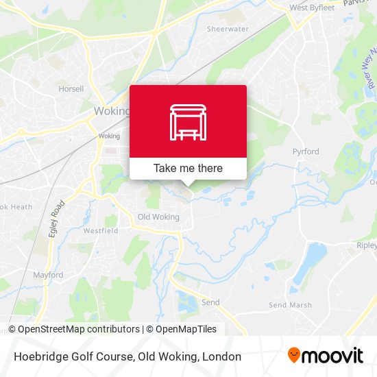 Hoebridge Golf Course, Old Woking map
