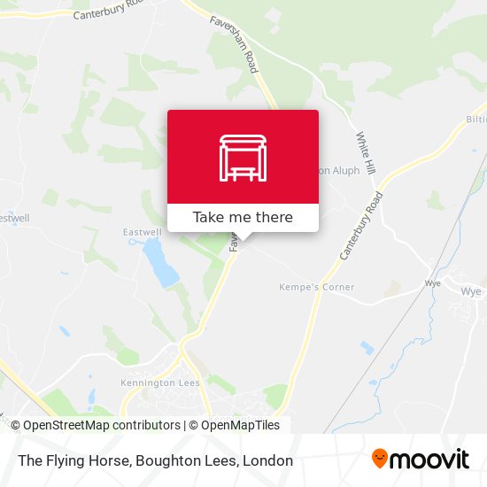 The Flying Horse, Boughton Lees map