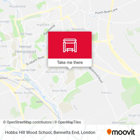 Hobbs Hill Wood School, Bennetts End map
