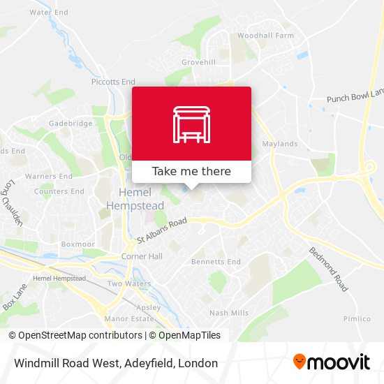 Windmill Road West, Adeyfield map