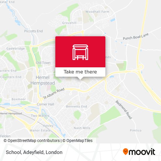 School, Adeyfield map