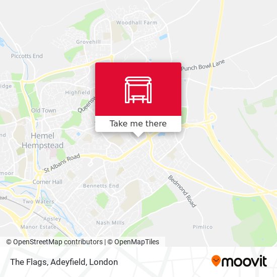 The Flags, Adeyfield map
