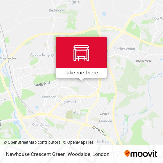 Newhouse Crescent Green, Woodside map