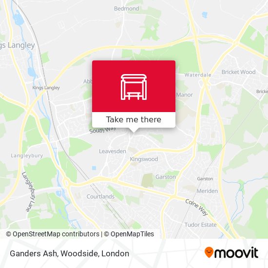 Ganders Ash, Woodside map