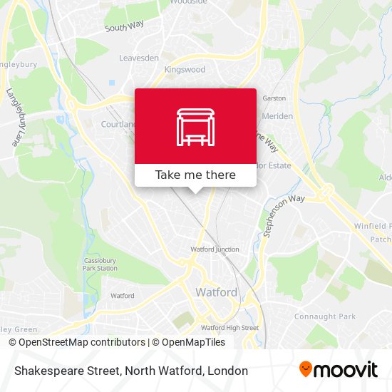 Shakespeare Street, North Watford map