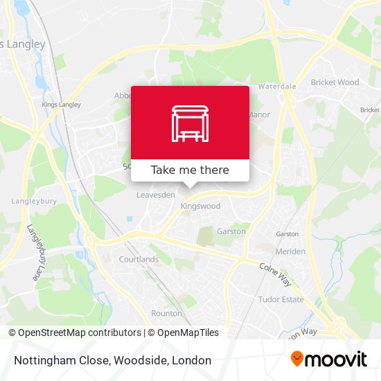 Nottingham Close, Woodside map