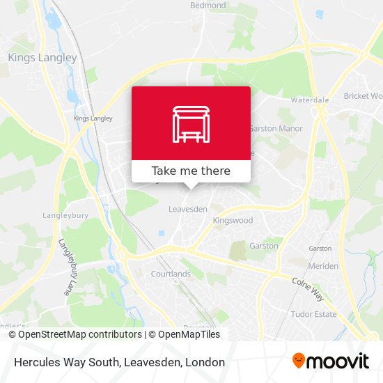 Hercules Way South, Leavesden map