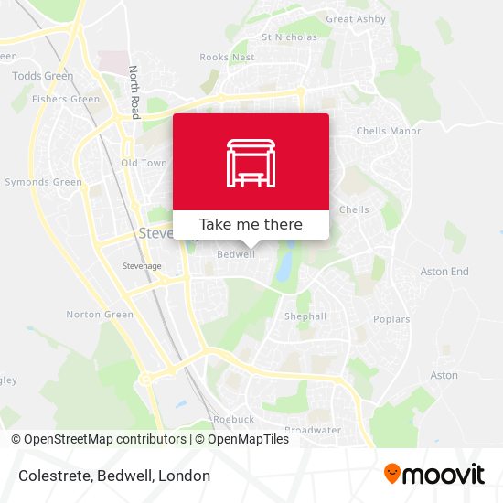 Colestrete, Bedwell map