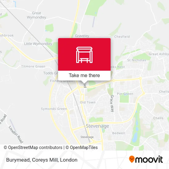 Burymead, Coreys Mill map
