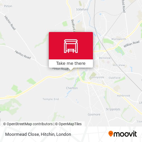 Moormead Close, Hitchin map