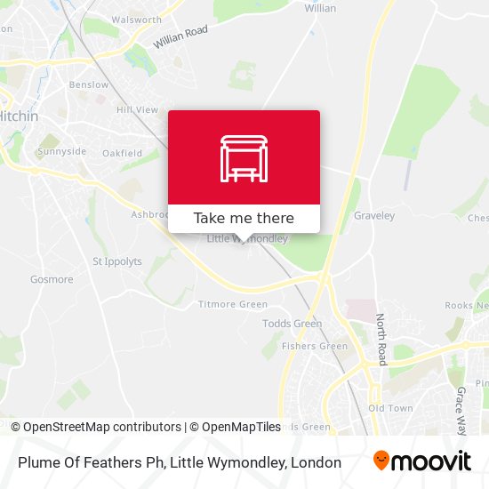 Plume Of Feathers Ph, Little Wymondley map